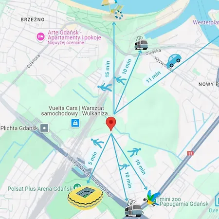 Coast With Sauna & Gym, 5 Min To Baltic Sea & Polsat Arena *